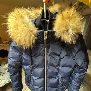 Mackage Midnight Blue Jacket with Black Trim